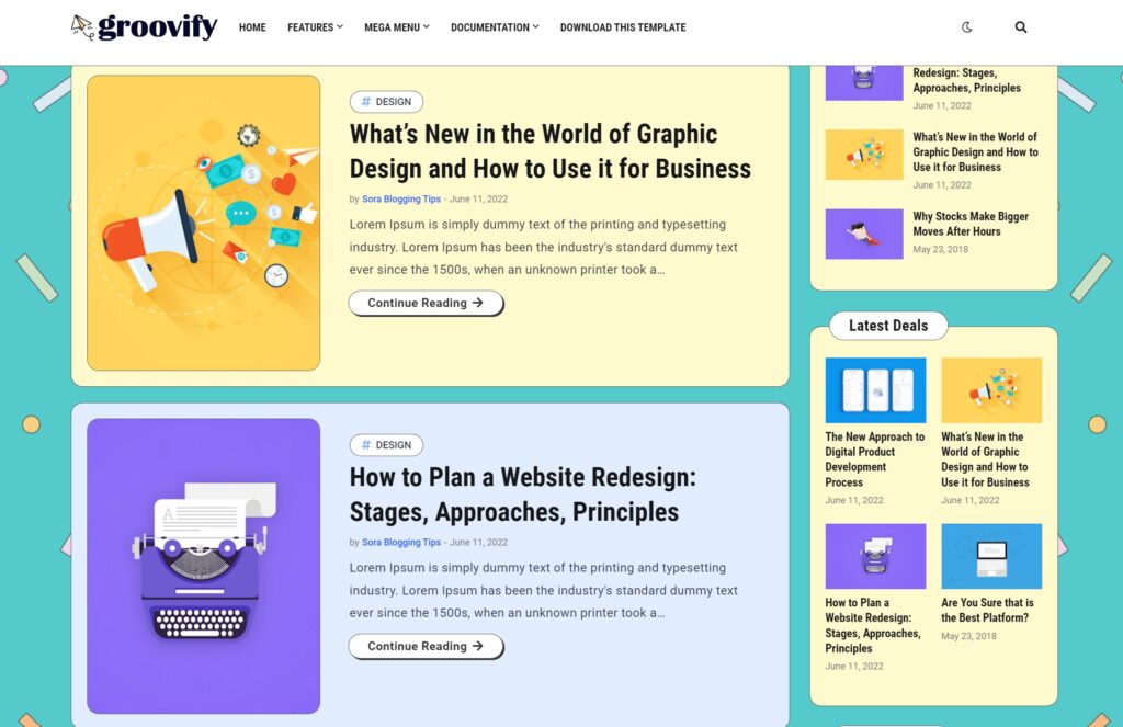 Template groovify blogger